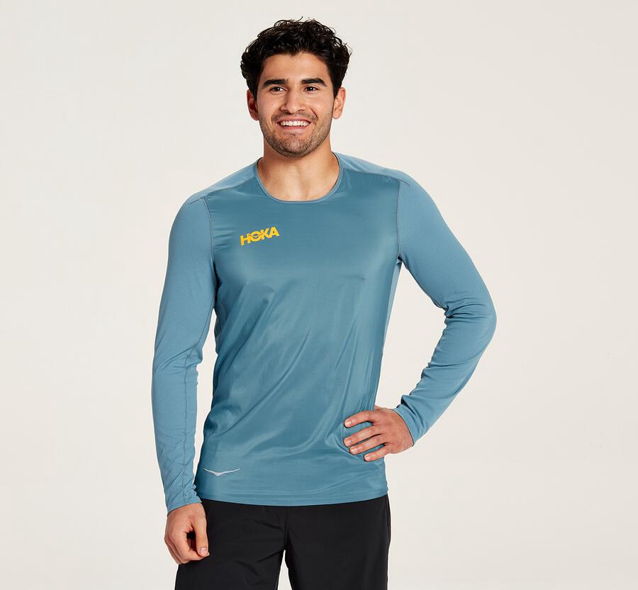 Hoka One One Top Panske Modre - Wind - 78514-UPHG